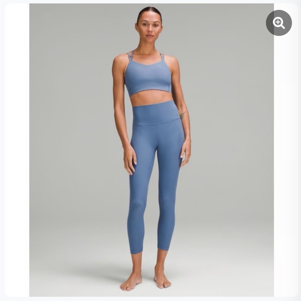 Lululemon Matching Set - Size 4 - Oasis Blue Ribbed Pants & Top